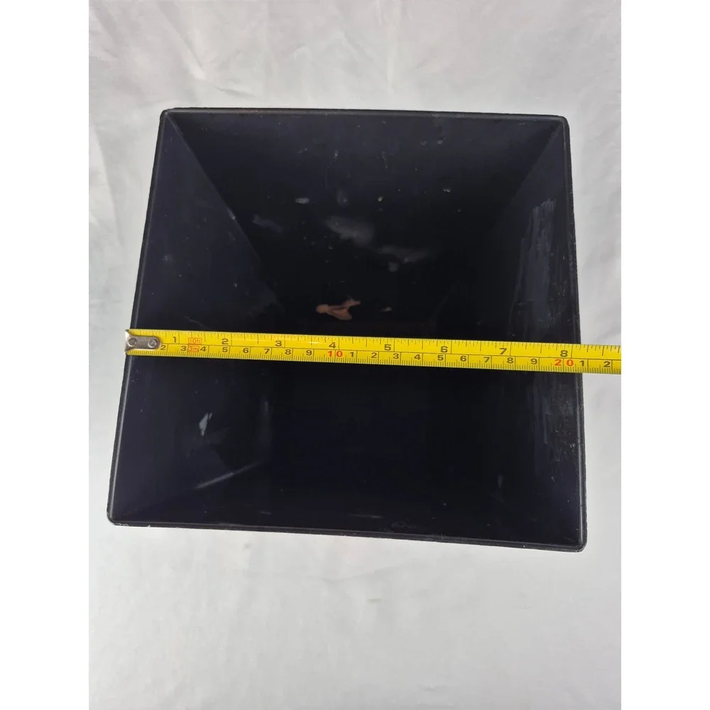 Schwarz Bros Vintage Cherub Rose Wastebasket Black Hollywood Regency Floral Can